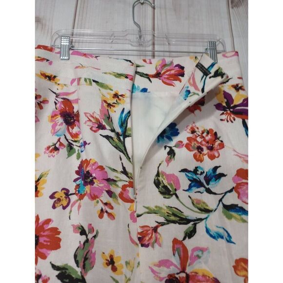 Isabella Demarco‎ Skirt Ladies 10 Floral Straight Linen Blend - Picture 4 of 7